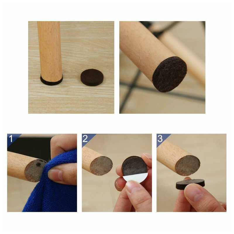 Furniture Felt Pads Square/Round Floor Protector Chair/Table Leg Sticky Back Generic
