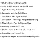 4PCS Mini 2.5mm 4 Pole Balance Plug Right Angle Plugs Fit DIY Headphone Silver