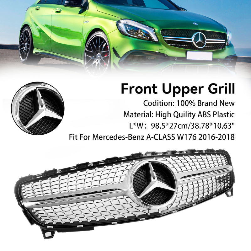 MERCEDES BENZ A CLASS W176 2016-2018 Diamond Front Bumper Grille Grill