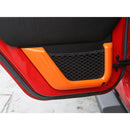 4pcs ABS Trunk Sundry Net String Bag Frame Trim For Renegade 2011+ 4Door Silver/Orange Generic