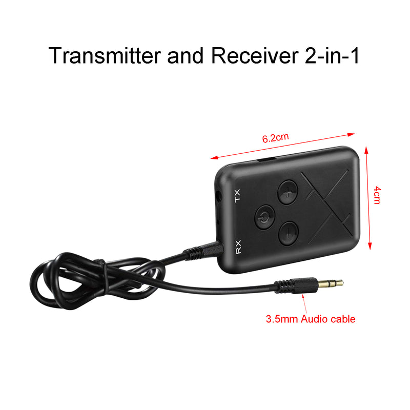 2 in 1 Receiver Transmitter Wireless Bluetooth Adapter 3.5mm AUX Dongles 200mA