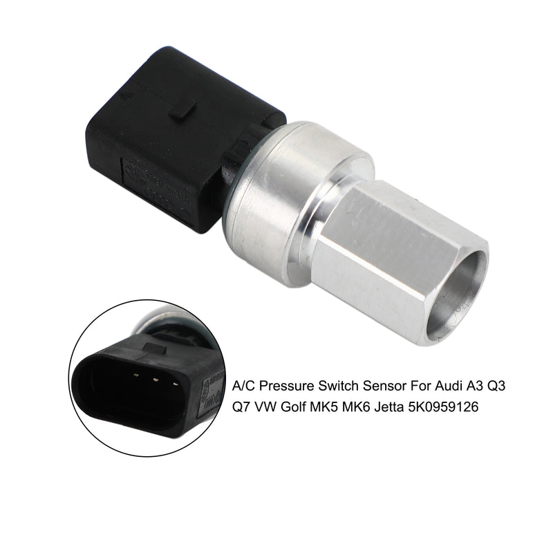 A/C Pressure Switch Sensor For Audi A3 Q3 Q7 VW Golf MK5 MK6 Jetta 5K0959126 Generic