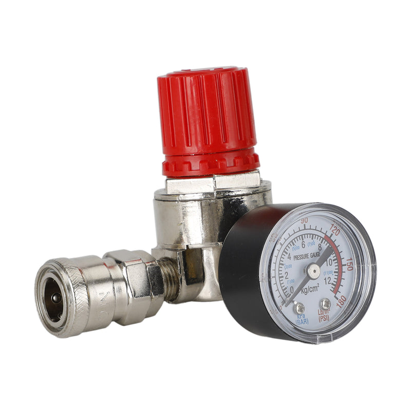 Air Compressor 1/4" Regulator Pressure Gauge Switch Valve Control 175 Psi