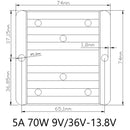 9V/36V to 13.8V 5A Step Down DC/DC 70W Power Converter Regulator WaterProof