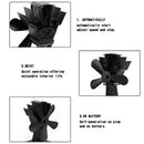 5 Blades Heat Powered Stove Fan Wood Log Burner Fireplace Fuel Saving Eco
