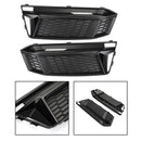 Pair Fog Light Cover Hole Grille Grill Bezel For AUDI S4 S-Line B9 2016-2018 Generic
