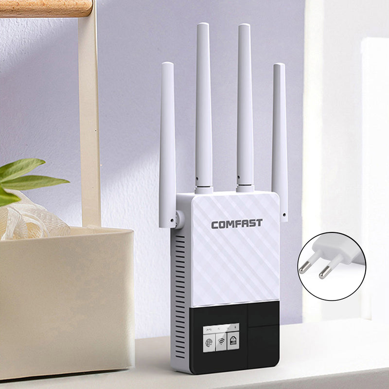 Dual Band 2.4G 5G WiFi Wireless Extender Signal Amplifier WiFi Booster 1200Mbps