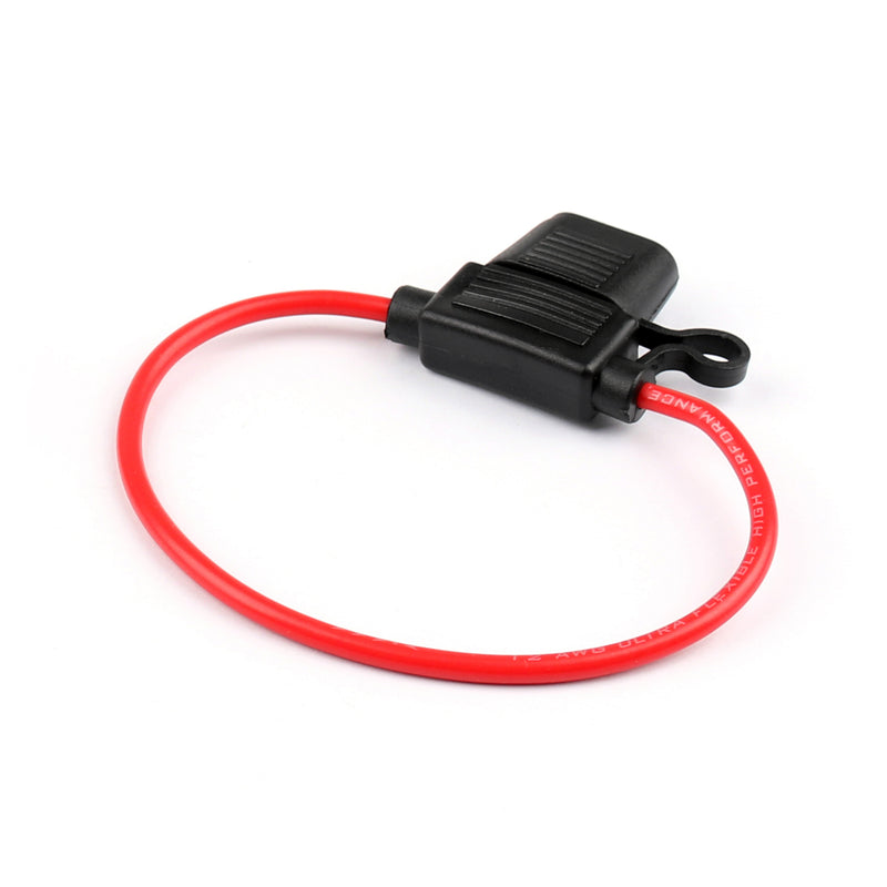 Mini Blade Fuse Holder Waterproof 12AWG In-Line Wire Cable For Car/Boat