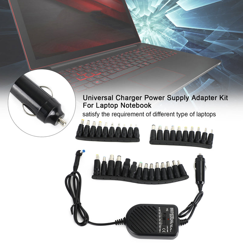 Car Laptop Notebook 12V 80W Univ Power Supply With Universal 34 Tips 12V 80W