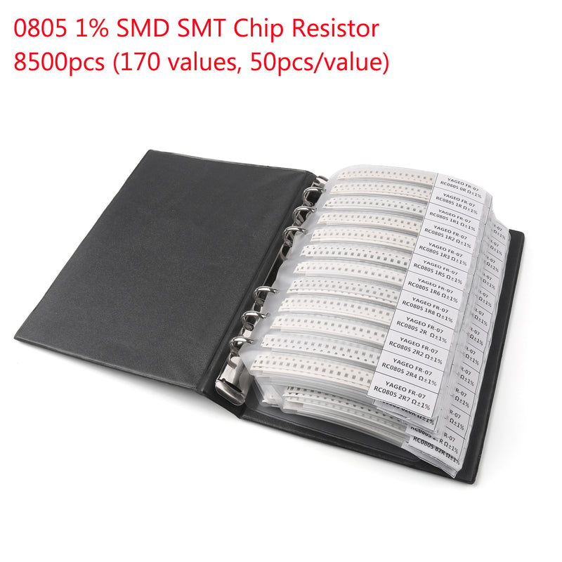 8500PCS 0805 1% SMD Chip SMT Resistor 170 Values Sample Book YAGEO DIY Kits