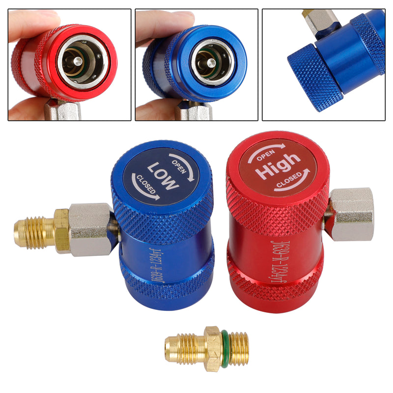 Fit For R1234yf Refrigerant Connector Air Conditioner Replacement Adapter 2Pcs