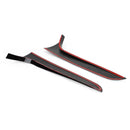 Pair Rear Window Side Spoiler Canards Trim Fit Audi A4 B8 Glossy Black Generic