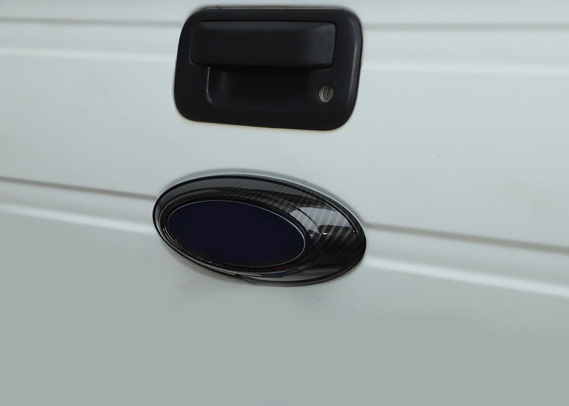 Carbon Fiber Rear Car Logo Emblem Badge Ring Cover For Ford F150 2009-2014 Generic