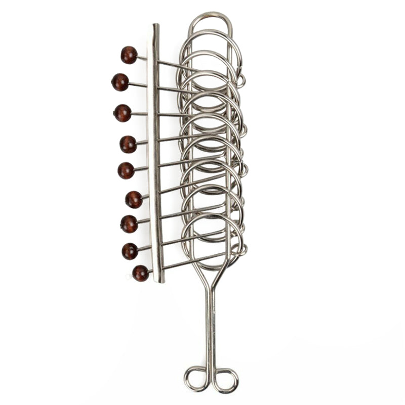 Traditional Brain Teaser Classical Metal Chinese 9 Linked Rings Puzzle