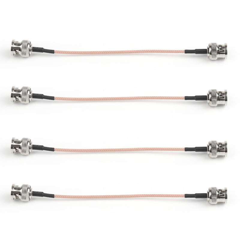 4Pcs RG316 BNC Male Plug to BNC Male Plug RF Pigtail Jumper Cable Adapter 15CM 6in