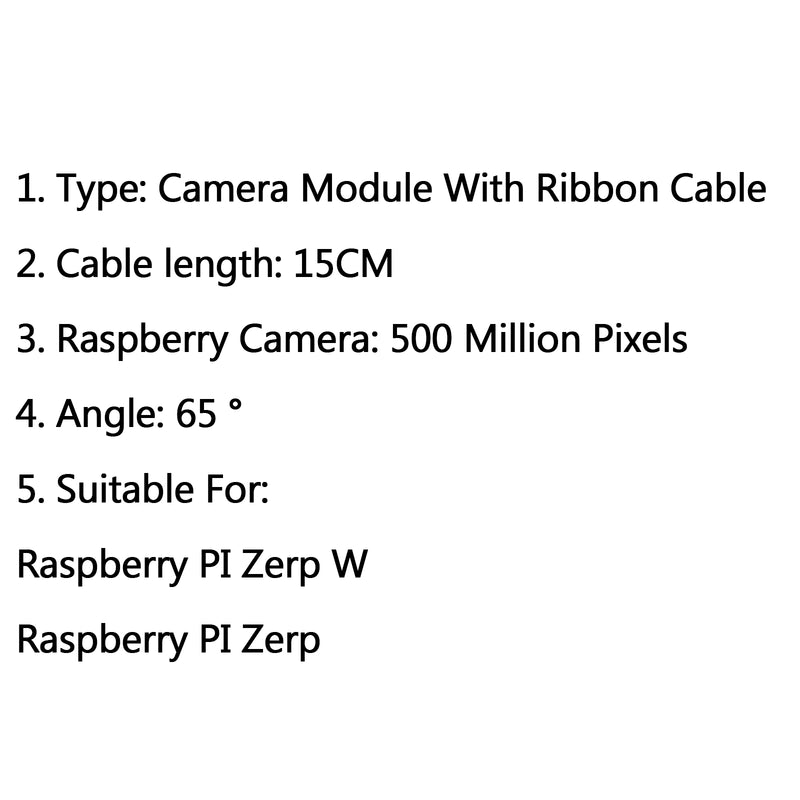 Raspberry Pi Zero W Camera Module 5MP Sensor With Camera Zero Ribbon Cable FFC