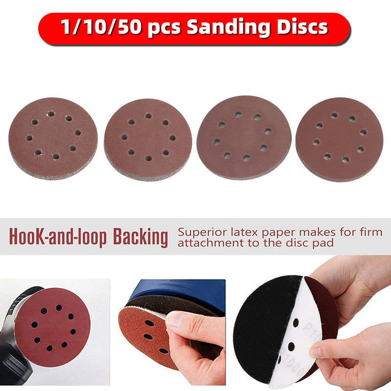 125mm 5 inch Sanding Discs 40 - 2000 Grit for Orbital Sander Loop Sandpaper