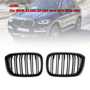 2PCS Kidney Grill Grille 51138469959 fit BMW G01 X3 G02 X4 2018-2021 Matt Black