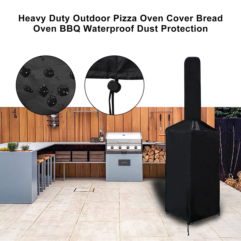 Heavy Duty Outdoor Pizza Oven Cover Bread Oven BBQ Waterproof Dust Protection