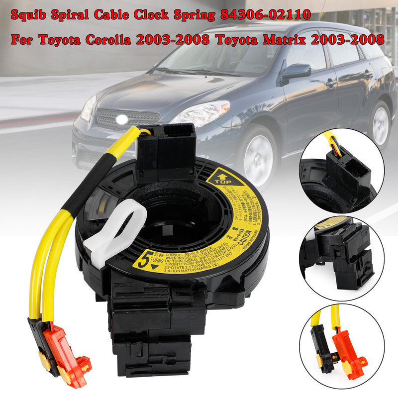 2003-2008 Toyota Corolla Matrix Squib Spiral Cable Clock Spring 84306-02110