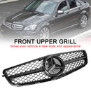 2008-2014 C-Class Benz W204 C300 C350 w/LED  Front Bumper Grille Grill