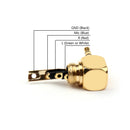 4PCS 2.5mm 4 Pole TRRS Mini Audio Male Plug Right Angle 90¡ã Connector YD Gld