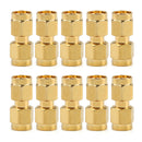 10Pcs Adapter SMA Male To RP.SMA Female Plug RF Connector Straight Gold Plating M/M
