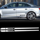 2pcs Side Skirt Stripes Decal Sticker for Mercedes Benz W205 C Class AMG White