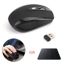 2.4GHz Wireless Cordless Optical DPI Mouse Mice With Pad for PC Laptop