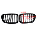 BMW X3 F25 2011-2014 Dual Line Gloss Black Front Bumper Kidney Grille Grill