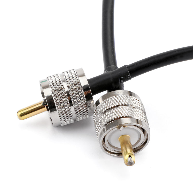 1Pcs UHF PL259 Male to Male Plug Coax Pigtail Jumper Coaxial Cable RG58 50cm Connector