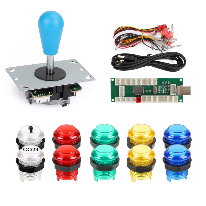 1 Player LED Arcade DIY Part Kit USB Encoder to PC Video Games Gamepads Joystick