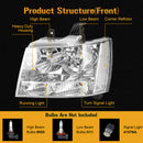 Chevrolet Tahoe 2007-2014 Chrome Housing Clear Headlights Assembly