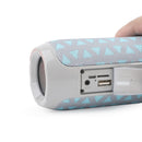 Bluetooth USB/TF/FM Radio Portable Speaker Wireless Outdoor Stereo Triangle Blue
