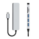 6 in 1 USB-C Type C HD Output 4K USB 3.0 HD Adapter HUB Multi-function Dock
