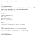 Universal Manual Hand Windshield Wiper Set for UTV ATV Polaris RZR 900 1000 Generic