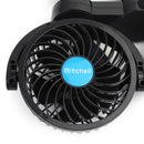 12V Electric Auto Cooling Fan Dual Head Stepless Speed Rear Seat Air Fan Car Fan Generic