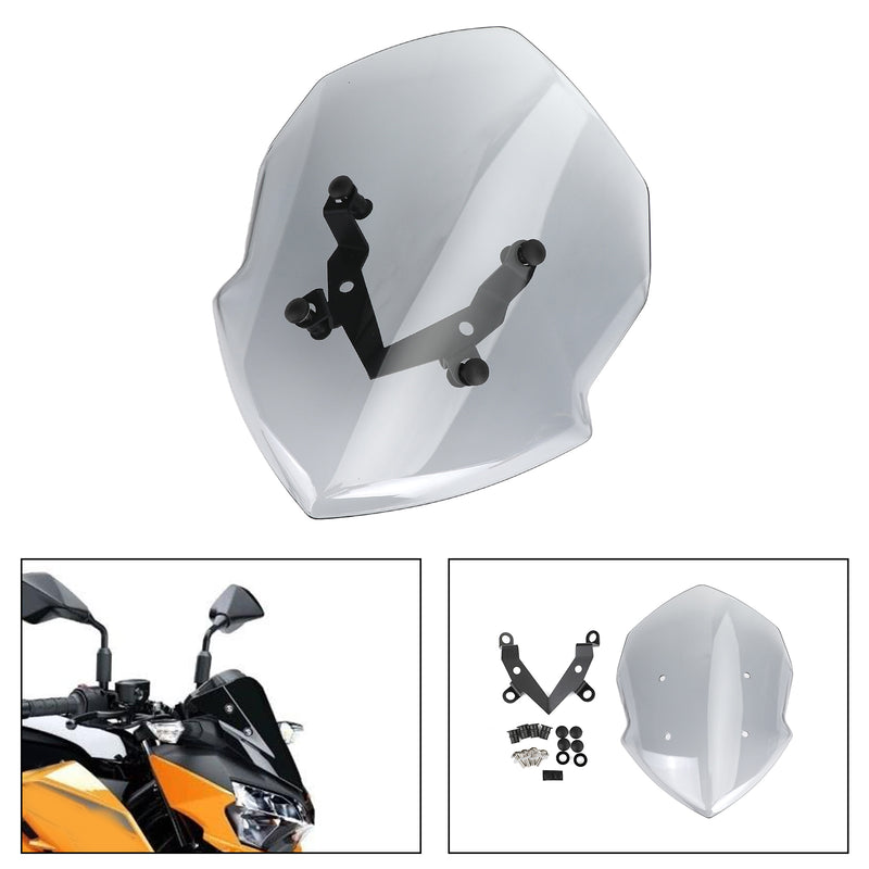 ABS 4mm Motorcycle Windscreen Screen Windshield for Kawasaki Z125 2019-2020 Generic