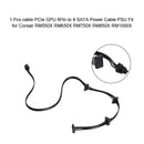 6 Pin to 4 SATA Drive Cable Replacement fit for Corsair RM1000X RM850X RM750X