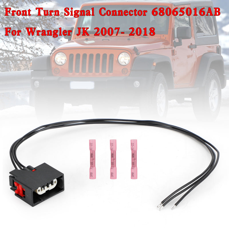 Front Turn Signal Connector 68065016AB For Wrangler JK 2007- 2018