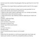 Red Silver Central Control Air Condition Navigation Warning Light Panel For Ford F150 Generic