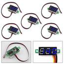 5x Mini DC 0-30V Blue LED 3-Digital Display Voltage Voltmeter Panel Calibratable