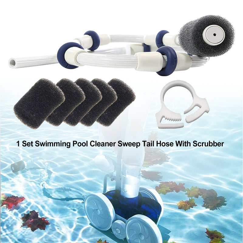 Swimming Pool Cleaner Sweep Tail Hose With Scrubber For Polaris 180 280 380 480