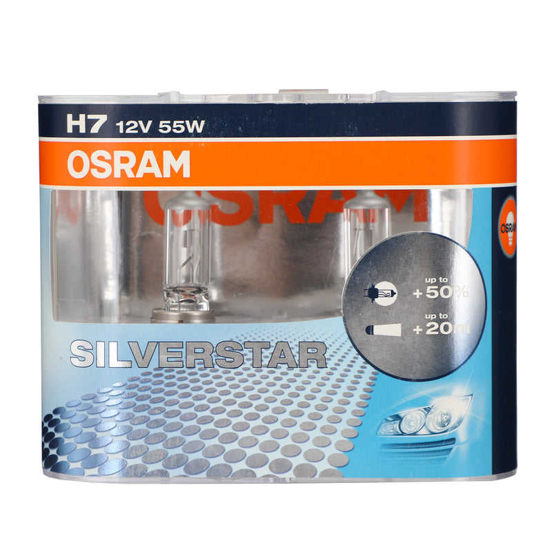 H7/H4/H1 For OSRAM SILVERSTRA Headlight 12V +20M Up To +50% Light Generic