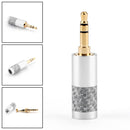 4PCS Mini 3.5mm 3 Pole Stereo Plug Audio Connector Fit DIY Headphone Silver