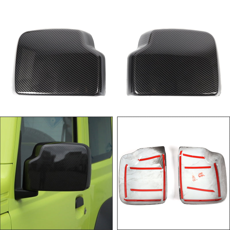 Carbon Fiber ABS Exterior Rearview Mirror Cover Fit For Suzuki Jimny 2019-2020 Generic