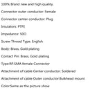 10 Pcs Connector RP.SMA Female Plug Bulkhead Solder Panel Mount Straight