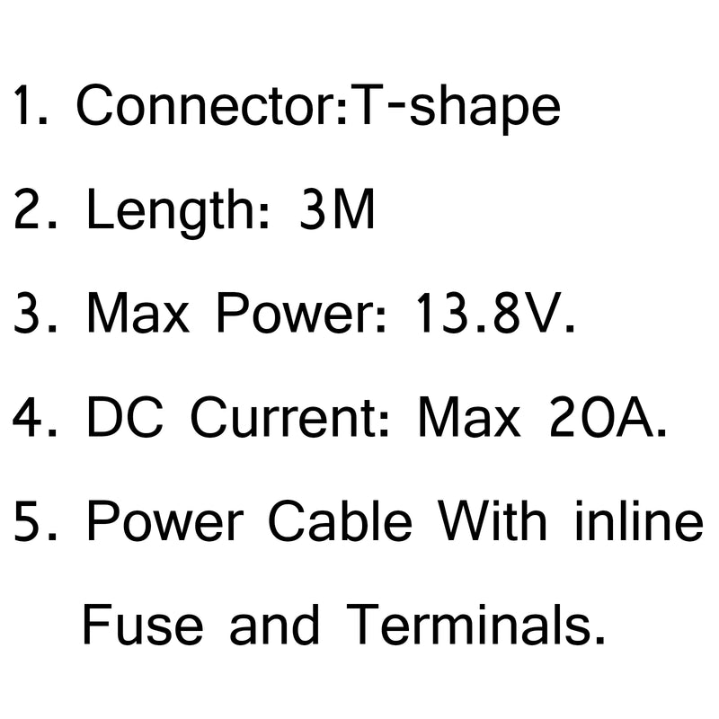 1Pcs Power Cable DC Cord For Kenwood YAESU ICOM TM281 TM481 TK-271 FT-1807/802
