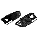 Audi Q5 SQ5 2018-2020 RSQ5 Black Front Honeycomb Fog Lamp Grilles Cover