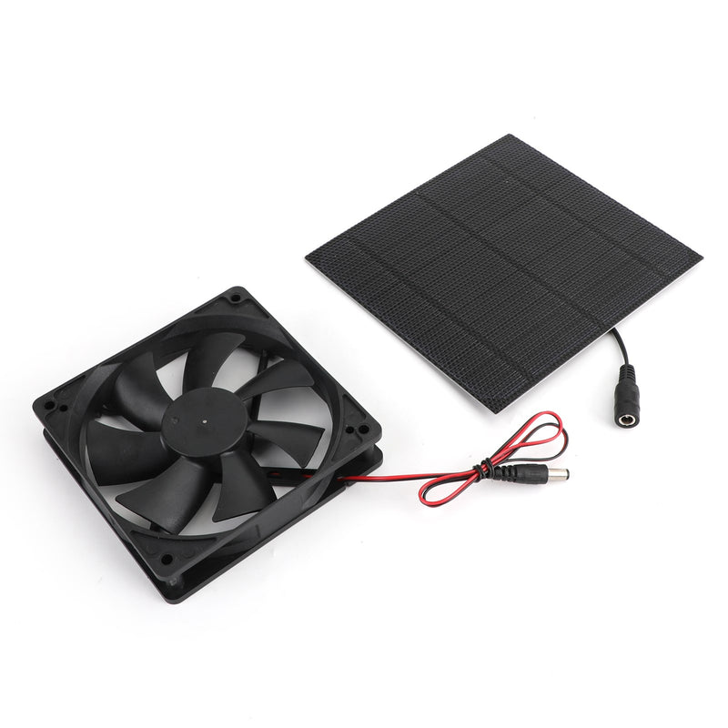 Solar Panel Powered Fan Mini Ventilator For Greenhouse Pet/Dog Chicken House Generic